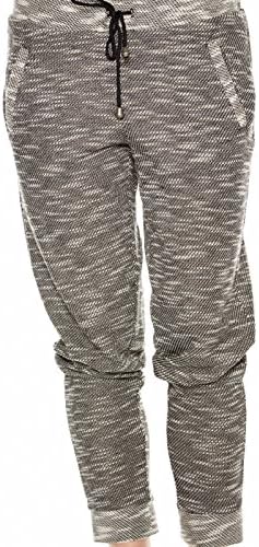 One5one Women Ladies TWO Tone French Terry Jogger (l, charcoal)
