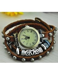 Boho Watch - Studded Wrist Wrap Watch - Leather