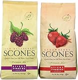 Sticky Fingers Bakeries Scone Variety Mix, Red Raspberry & Strawberry (Pack of 2)