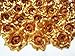 (100) Silk Gold Roses Flower Head - 1.75