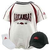 adidas Arkansas Razorbacks Newborn 3 Piece Creeper Set