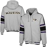 NFL Baltimore Ravens Tailgate Transition Full Zip Jacket - Ash (X-Large) Amazon.com