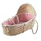 Pink Waffle Moses Basket