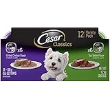 CESAR Canine Cuisine Variety Pack Top Sirloin & Grilled Chicken Flavor Dog Food (Two 12-Count Cases)