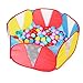 Truedays Kids Ball Pit Playpen for Toddlers, 35.4 inch with Storage Bag, Red Blue,No Balls