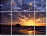 IMAGE OF Sunset Picture Ceramic Tile Mural S024 | 18x24 using (12) 6x6 tiles