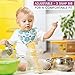 Kudsha Baby Bandana Drool Bibs, with 3 snaps, Perfect for Teething, Spit-up, Dribble, Drool, Unisex 4 Pack Gift Set for Boys and Girls, Absorbent Cotton