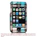 Premium Designer Hard Crystal Snap-on Case for Apple iPhone 3G, 3GS 3G-S - Cool Blue, Green Checkers Plaid Print
