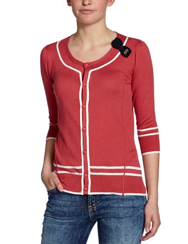 G-STAR Damen Strickjacke  NANCY CARDIGAN KNIT WMN 3/4 SL - 96021, Gr. 36 (S), Rot (rosus   Preisvergleich
