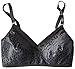 Just My Size Women's Satin Stretch Wire Free Bra, Black, 46DD