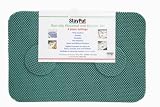 6 PLACEMATS & COASTERS in innovative StayPut non-slip fabric (Forest Green) - Ideal for your home, boat, caravan or nursery Outdoor Living