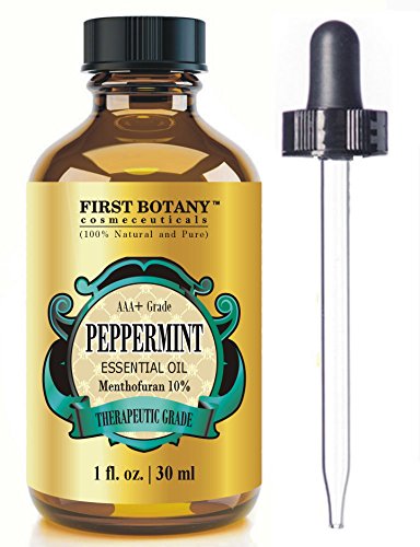 Peppermint essential oil 1 fl. oz menthofuran 10% with glass drop…