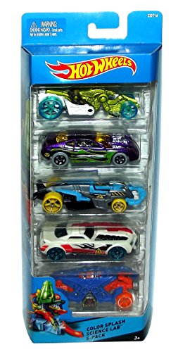 Hot wheels, color splash science lab 5-pack