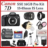 Canon EOS 7D SLR Digital Camera Body with Canon EF-S 15-85mm f/3.5-5.6 IS U ....