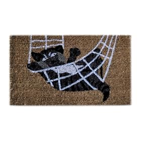  Imports Decor Decorated Coir Doormat, Cat In Hammock, 18-Inch by 30-Inch