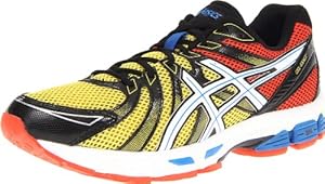 ASICS Men's GEL-Exalt Running Shoe,Red/Black/Yellow,10.5 M US