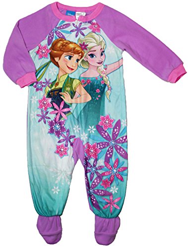Disney Frozen Little Girls Toddler Footed Blanket Sleeper Pajamas