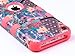 iPhone 5C Case, ULAK Hybrid High Impact Soft and Hard Combo Case for Apple iPhone 5C Floral Patchwork Pattern With Screen Protector and Stylus (SEEING SOUND/Coral Pink Silicone