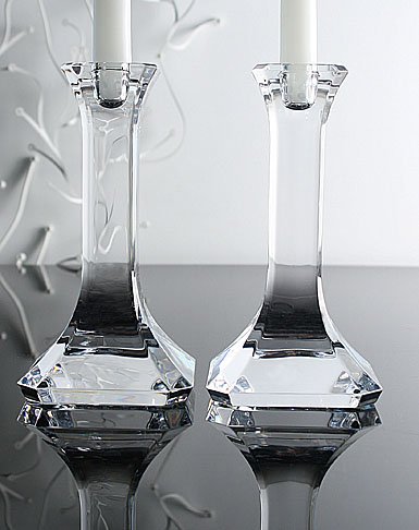 Orrefors Regina Candlestick Pair 5 1/8in
