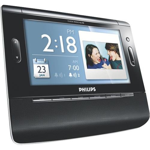 Philips USA AJL308 Clock Radio with 7-Inch TFT LCD Color Display and USB/SD Card Slot