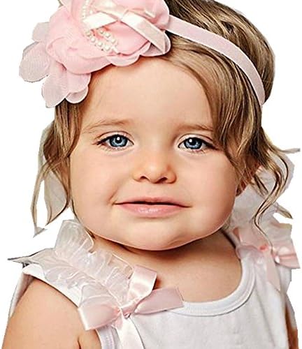 UPLOTER Baby Flower Headband Girl Lace Infant Hair Weave Baby Accessories