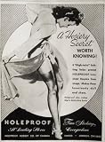 * * Vintage beautiful advertising HOLEPROOF STOCKINGS / RAYON / NYLON / SILK HOSIERY CANADA Reproduction Poster 250gsm GLOSS ART CARD A3 Print