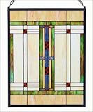 Arts and Crafts Prairie Art Glass Panel
