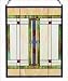 Arts and Crafts Prairie Art Glass Panel