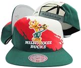 Milwaukee Bucks Snapback Adjustable Plastic Snap Mitchell & Ness Hat / Cap