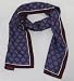 NEW & AUTHENTIC: ABSOLUTELY BEAUTIFUL BELISI 100% SILK HAND MADE RECTANGULAR SCARF MODERN & HIGH-END DESIGNER FASHION ACCESSORY UNISEX/WOMENS/MENS/LADIES - brown & blue color