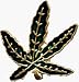 Green Marijuana Pot Leaf Shaped Enamel Pin (Weed Hemp Dope Mota Bud Grass)