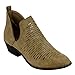 YOKI EC80 Women's Side Slit Laser Cut Out Stacked Ankle Booties