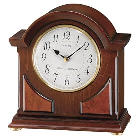 Seiko Mantel Chime Clock Brown Wooden Case #QXJ012BLH by Seiko