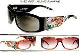 Ed Hardy - ED HARDY VINTAGE TATTOO SUNGLASSES EHS 007 ALIVE AWARE TORTOISE FRAME BROWN GRADIENT LENSES