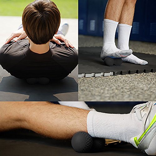EZsport Double Lacrosse Massage Ball for Thoracic Spine, Peanut Massage