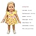 HappyBB Baby Doll Clothes Skirt Fits 14 inches American Girl Doll - 2 PCS Floral Dress