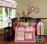 Boutique Girl Teddy Bear 13PCS CRIB BEDDING SET