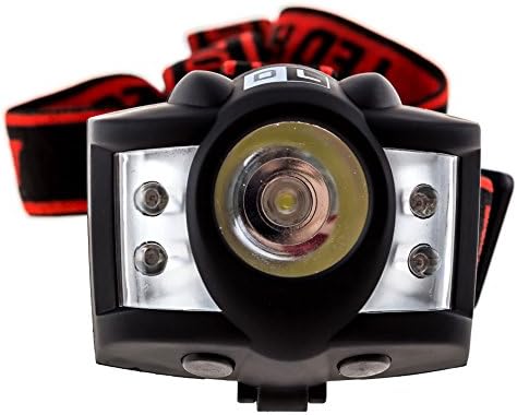 Dark Lite LED Headlamp flashlight Bundle with Extra Flashlight, 1 Watt CREE LED and Red LED