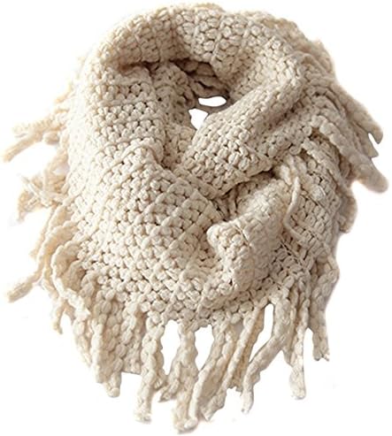 EUBUY Fashionable Autumn Winter Baby Kids Toddler Knit Warmer Tassels Neck Scarf Circle Loop Round Scarves Shawl