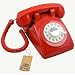 1960S Retro Style Desk Telephone with Rotary Dialler (RED