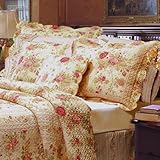 IMAGE OF Chic Shabby Romantic Rose Bedding Quilt Set Queen