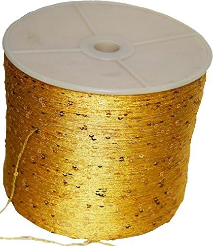 2650 yards Wholesale Silver Sequin Novelty Yarn for Resale, designer, etc Ret $150 (Gold small)