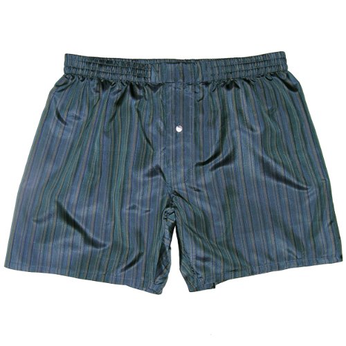 Sapphire Stripes Silk Boxers by Royal Silk - 100% Madras Silk
