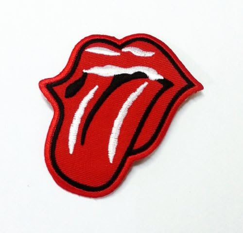 The Rolling Stones Red Glitter Tongue Embroidered Iron on Patch