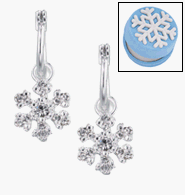 Avon Shimmering Snowflake Earrings in Snowflake Box
