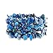 Bling Jewelry Blue Lapis Lazuli Chip Stone Wide Chunky Cluster Multi Strand Stretch Bracelet For Women