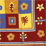 Country Home Decor Double Layered Embroidered Cotton Covers Bed India Wood Block Print Size Twin (bscov305)