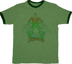 DC Comics Aquaman Vintage Green T-Shirt Tee