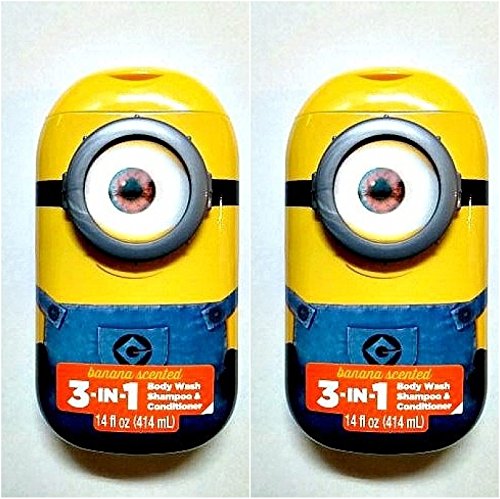 Minions 3-in-1 Body Wash Shampoo Conditioner 14 Ounce (2 Pack)