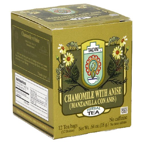 Tadin Tea, Manzanilla Anis (Chamomile with Anisse) Tea, 12-Bag, 12-Count Boxes (Pack of 2) by Tadin Herb and Tea